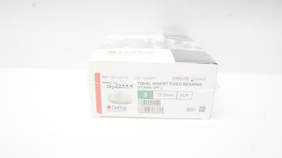 DePuy 1581-23-112 Sigma Tibial Insert Fixed Bearing Stabilized 3, 12.5mm XLK (x)